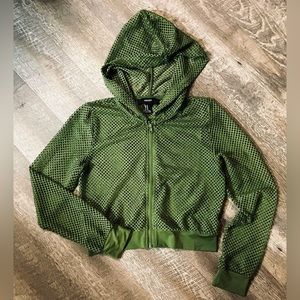 *Like New* Size M Mesh Crop Hoodie Forever 21